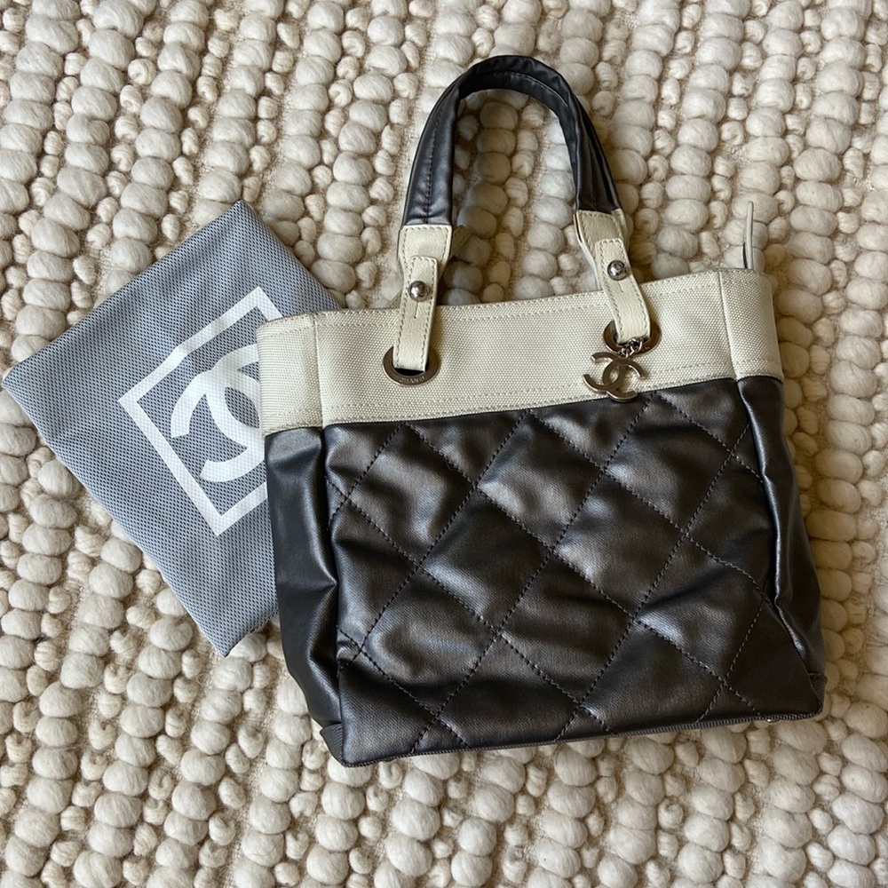 Chanel Silver PM Paris Tote